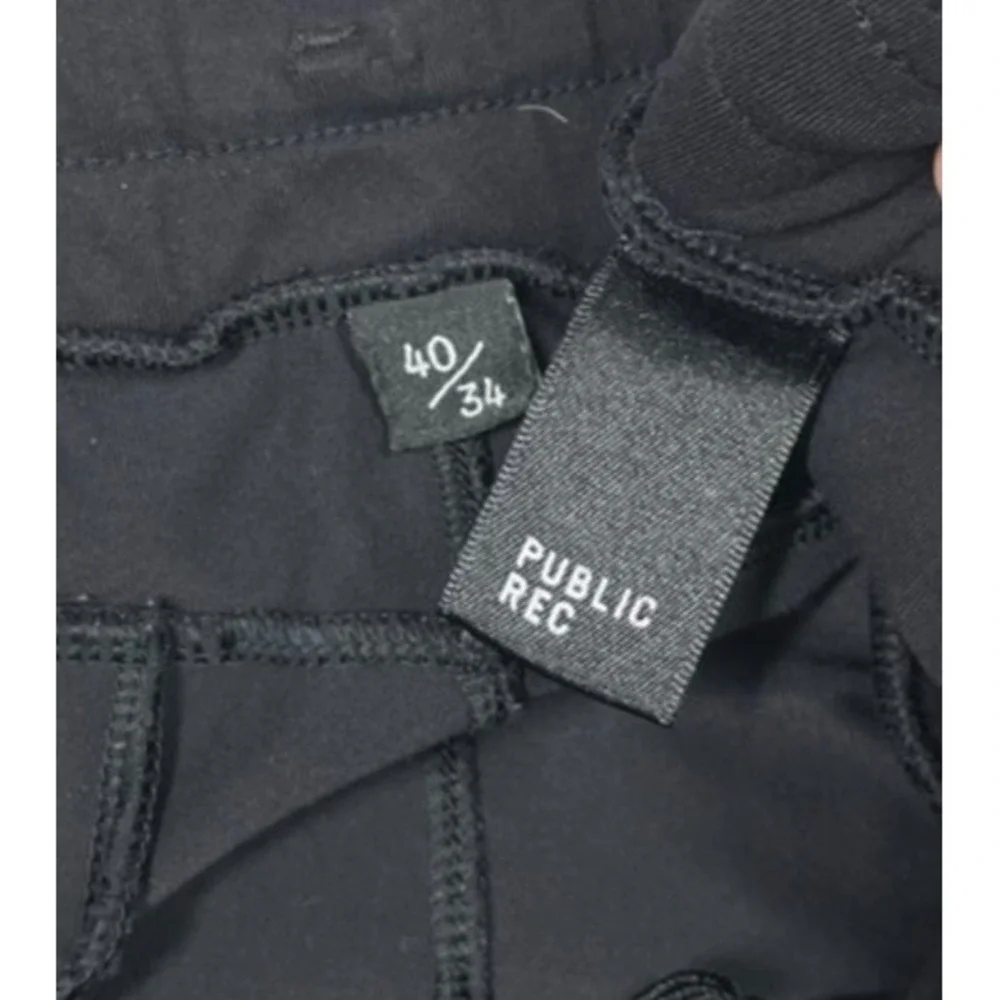 Public Rec All Day Every Day Pants Mens 40x34 (Fits 36x32) Black Tapered Stretch